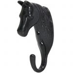 Horse Head Single Stable / Wall Hook Black No. 5371
